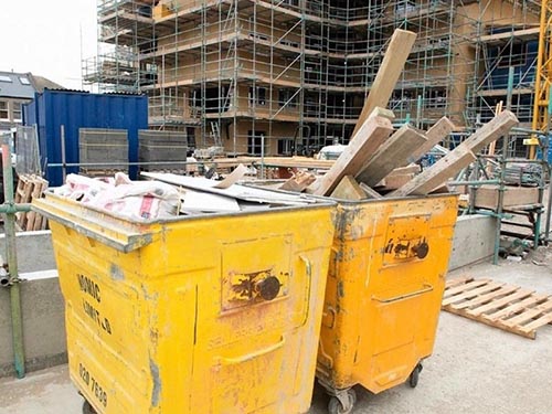 Managing construction site waste in major weather events